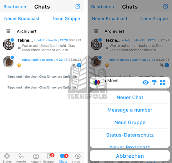 Bei whatsapp iphone archivierte chats löschen